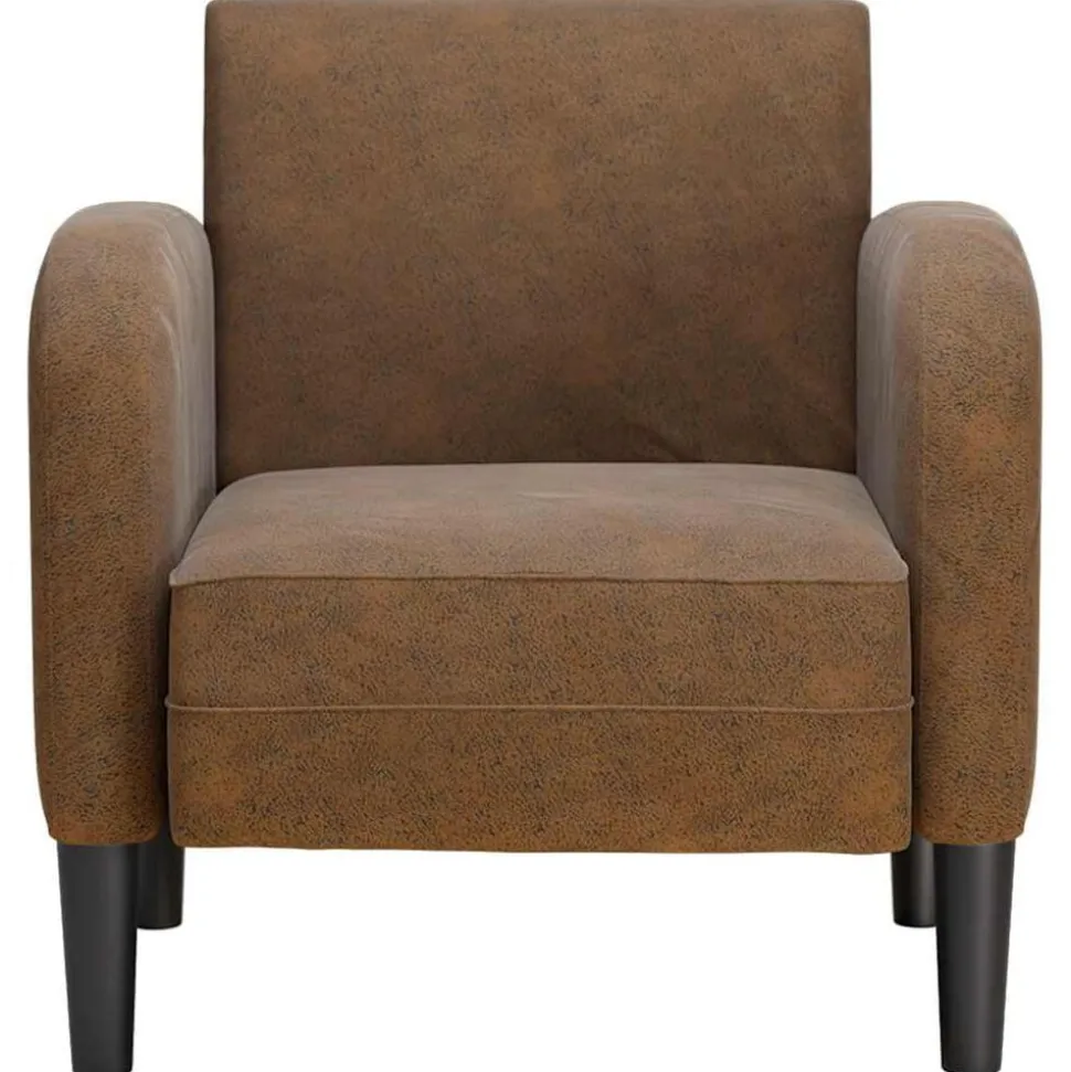 vidaXL Fauteuil met armleuningen 54 cm kunstleer bruin