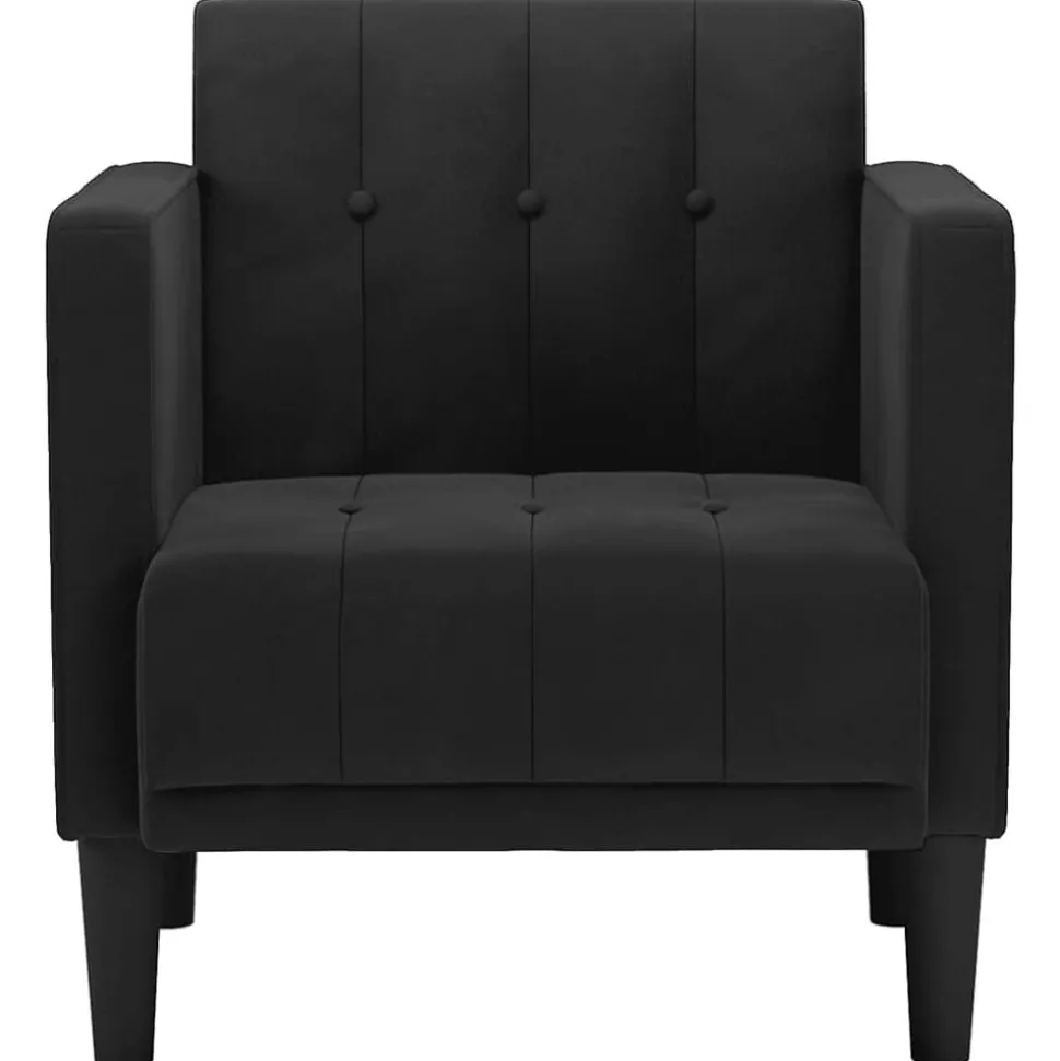 vidaXL Fauteuil met armleuningen zwart 53 cm fluweel