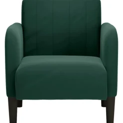 vidaXL Fauteuil met armleuningen 54 cm fluweel donkergroen