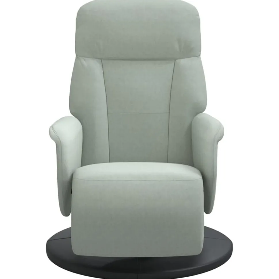 vidaXL Fauteuil met voetensteun verstelbaar fluweel lichtgrijs