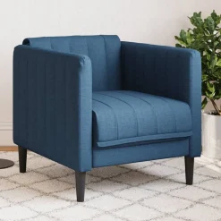 vidaXL Fauteuil stof blauw