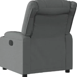 vidaXL Fauteuil verstelbaar stof donkergrijs