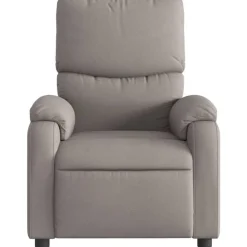vidaXL Fauteuil verstelbaar stof taupe