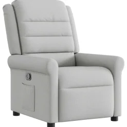vidaXL Fauteuil verstelbaar stof wolk grijs