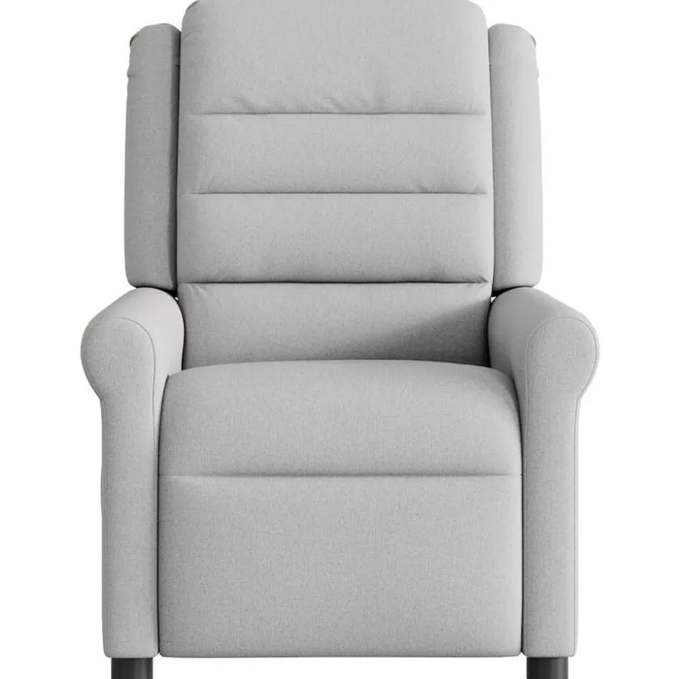 vidaXL Fauteuil verstelbaar stof wolk grijs
