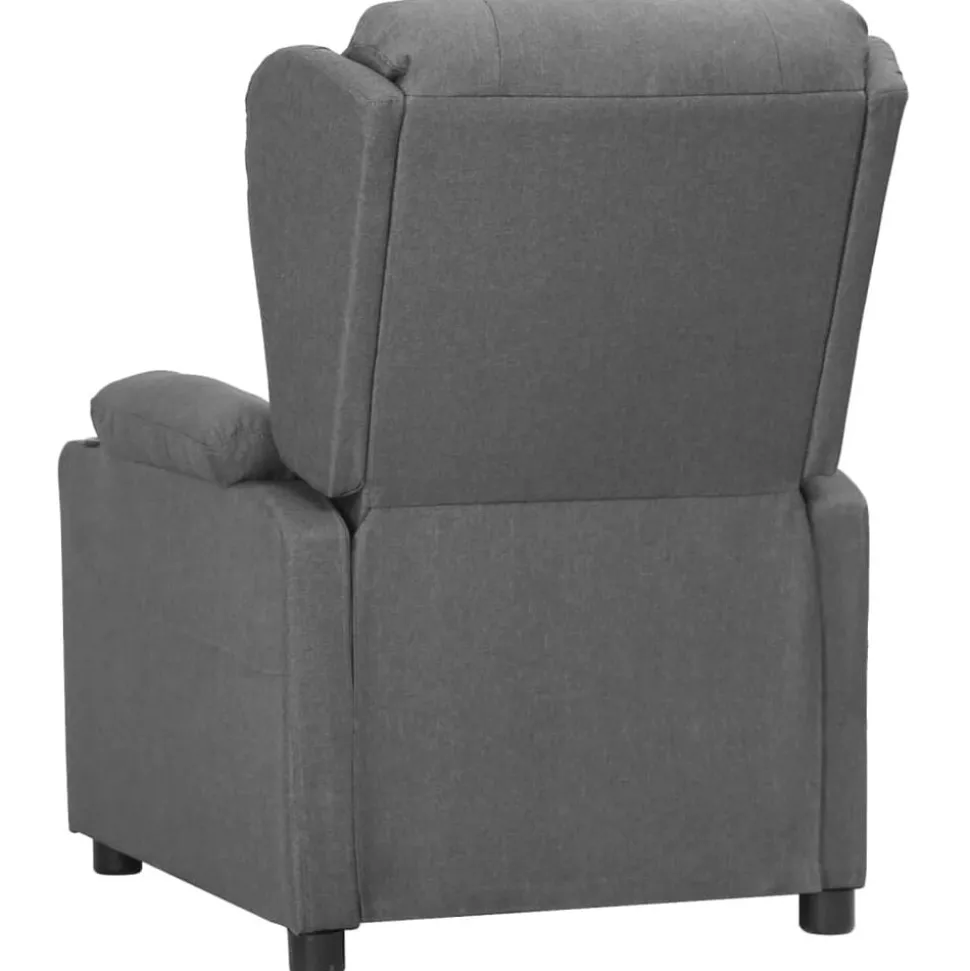 vidaXL Fauteuil verstelbaar stof lichtgrijs