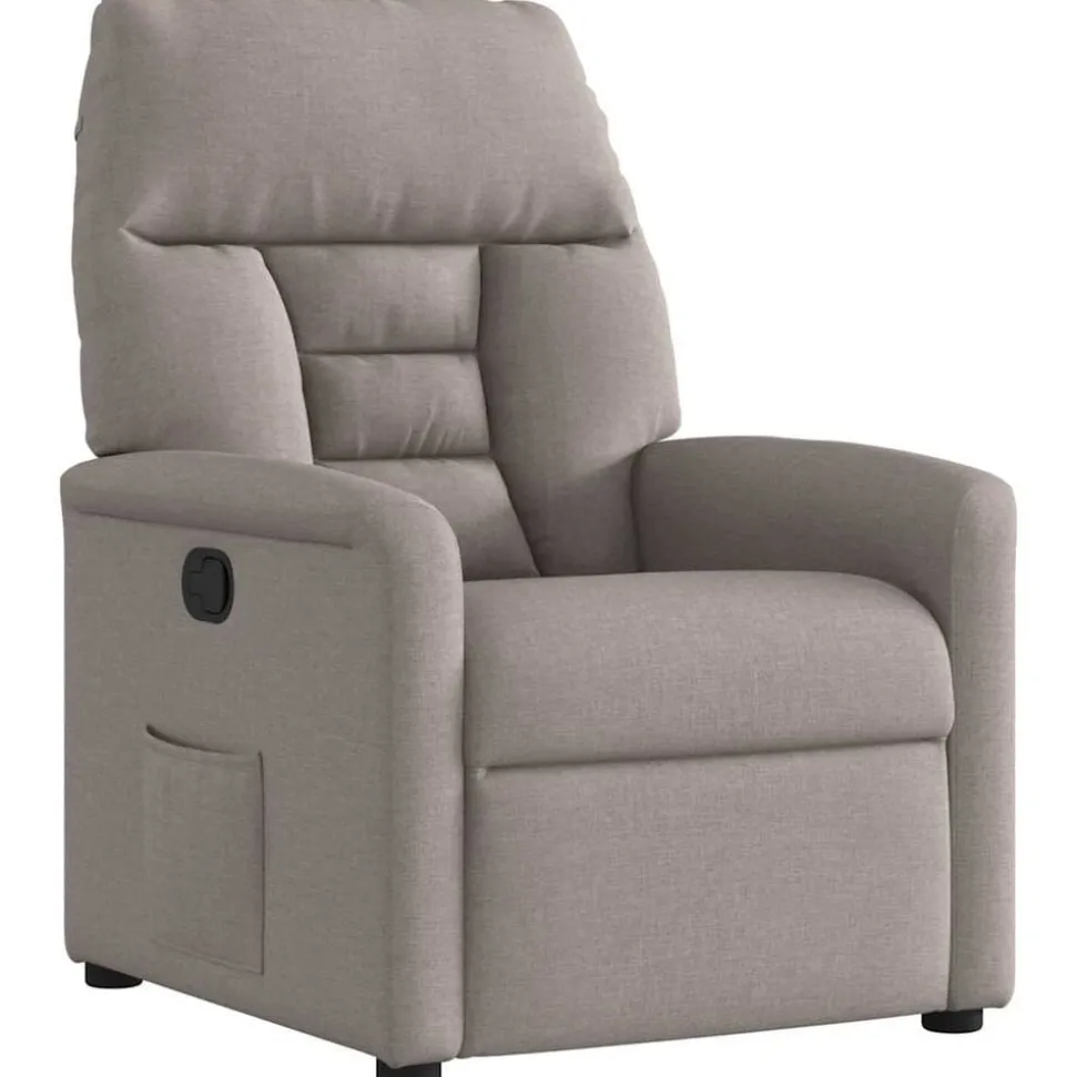 vidaXL Fauteuil verstelbaar stof taupe
