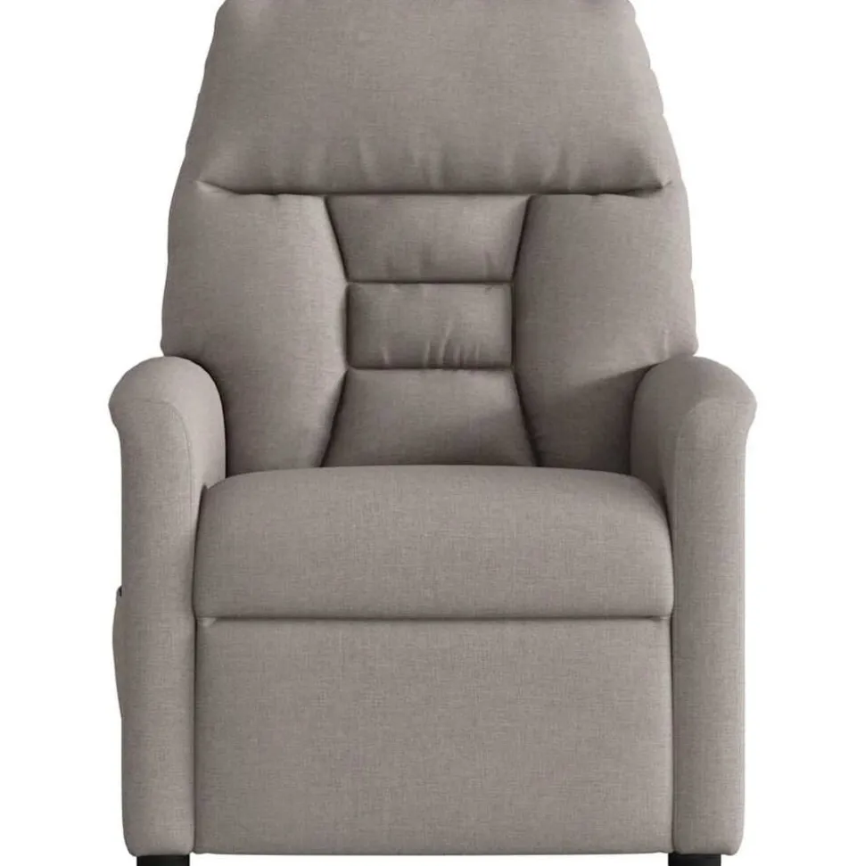 vidaXL Fauteuil verstelbaar stof taupe
