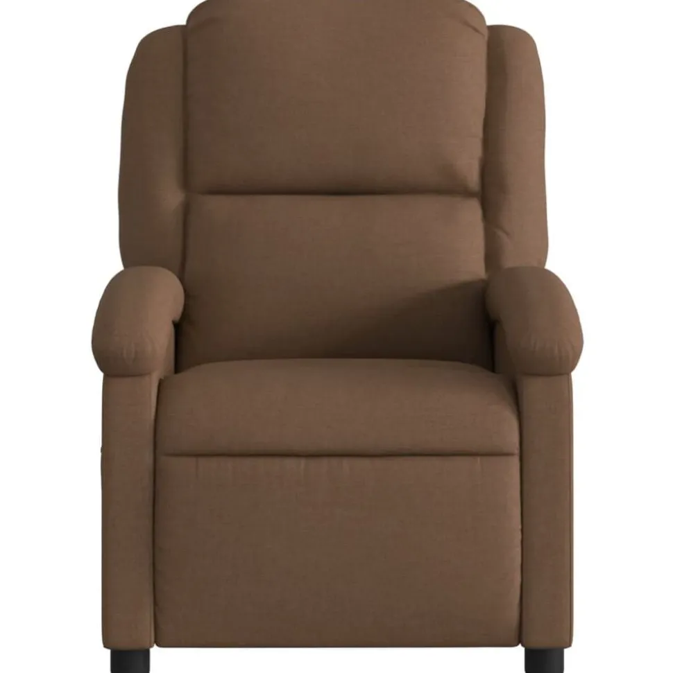 vidaXL Fauteuil verstelbaar stof bruin