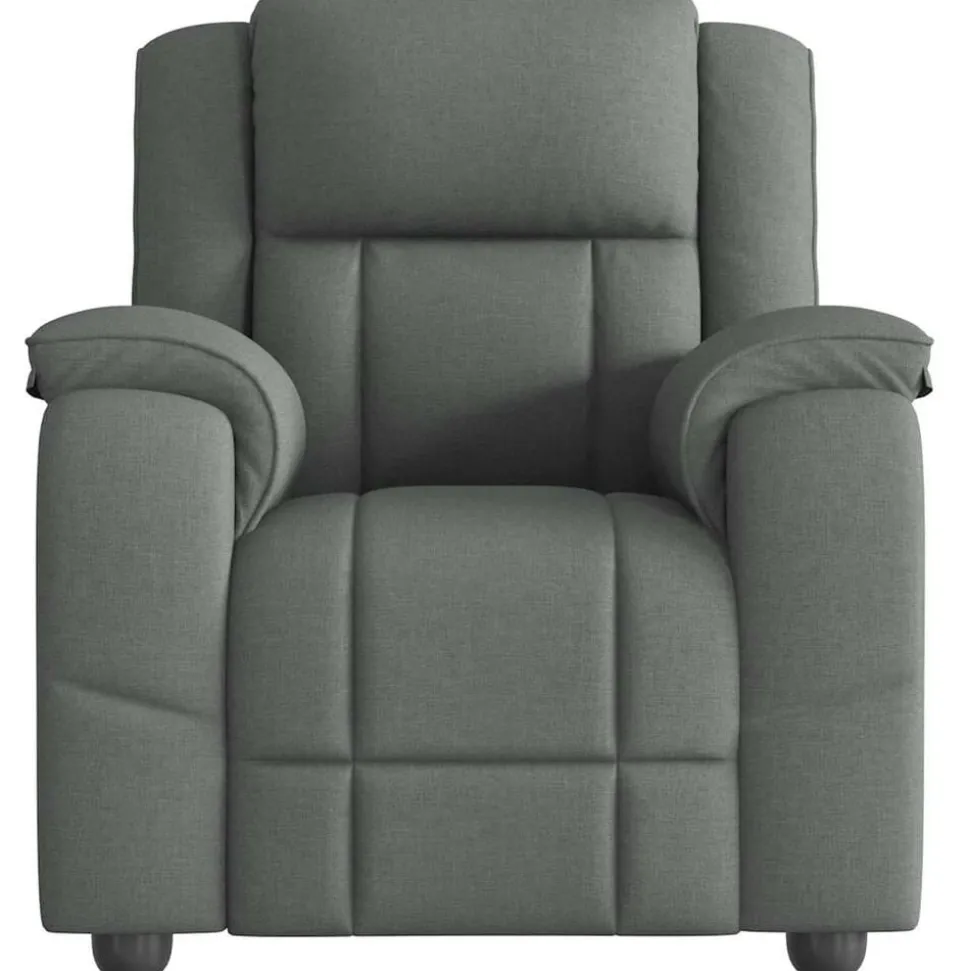 vidaXL Fauteuil verstelbaar stof donkergrijs