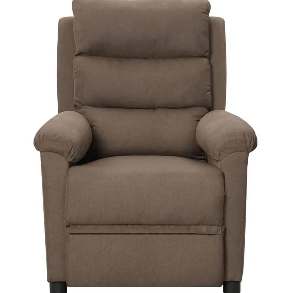 vidaXL Fauteuil verstelbaar stof taupe