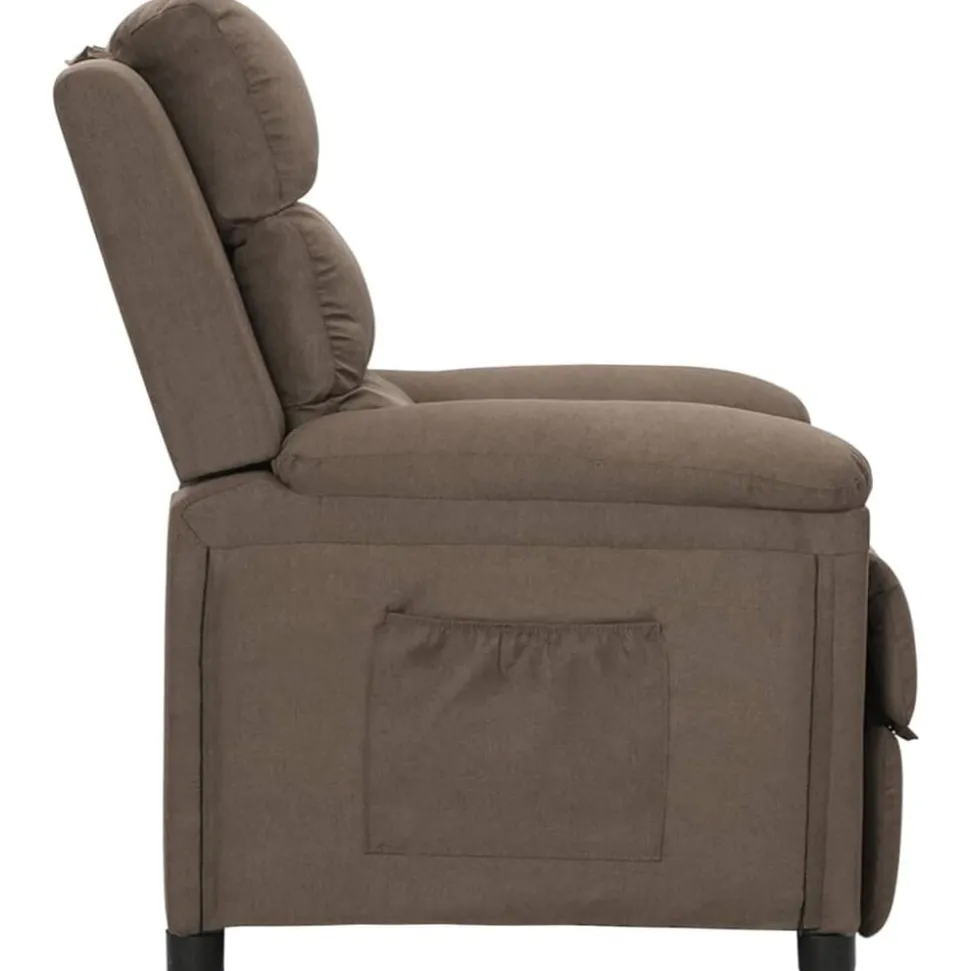vidaXL Fauteuil verstelbaar stof taupe