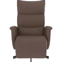 vidaXL Fauteuil verstelbaar met voetensteun kunstleer bruin