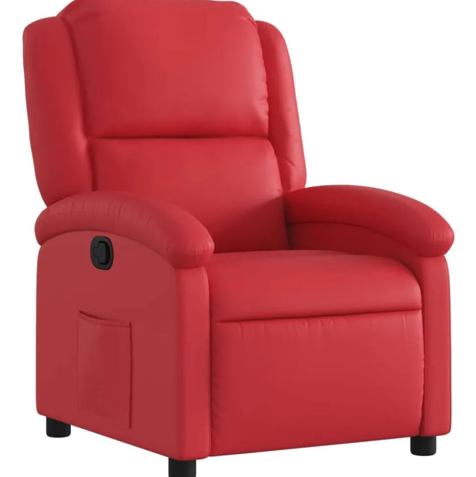 vidaXL Fauteuil verstelbaar kunstleer rood