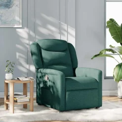 vidaXL Fauteuil verstelbaar stof donkergroen