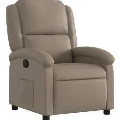 vidaXL Fauteuil verstelbaar kunstleer cappuccinokleurig