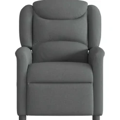 vidaXL Fauteuil verstelbaar stof donkergrijs
