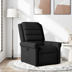 vidaXL Fauteuil verstelbaar stof zwart