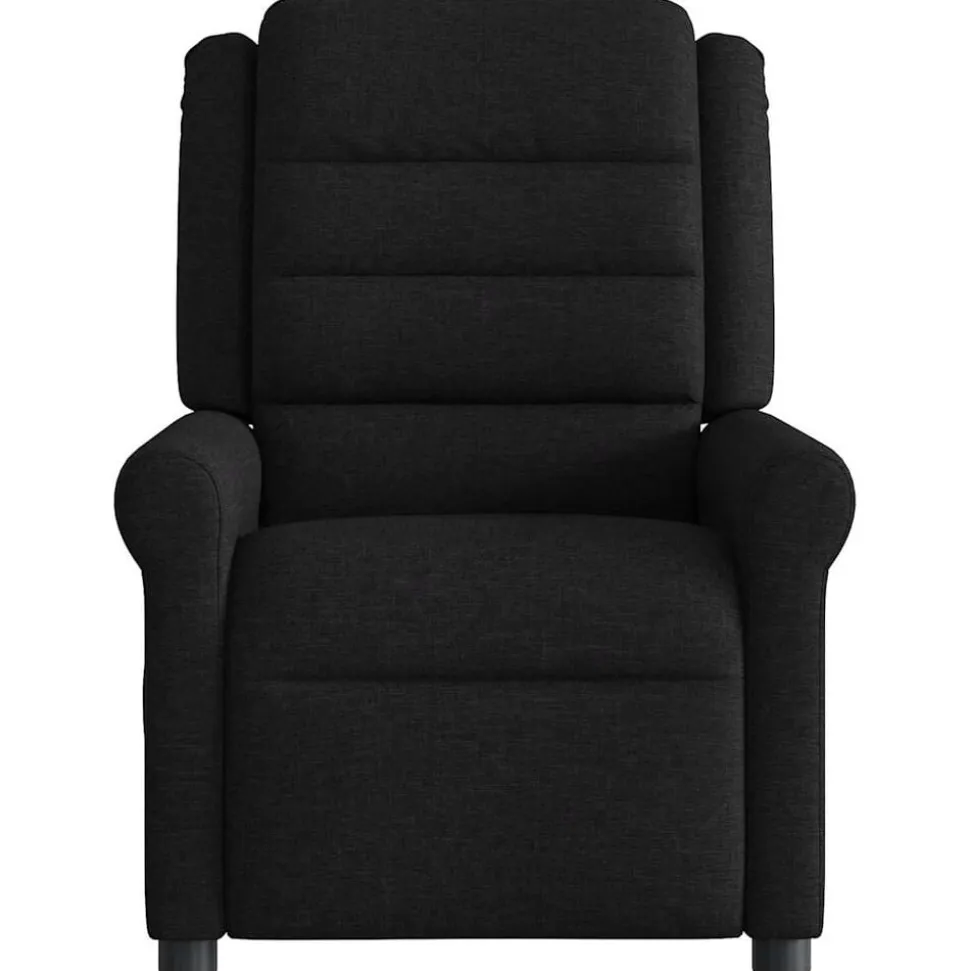 vidaXL Fauteuil verstelbaar stof zwart