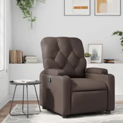 vidaXL Fauteuil verstelbaar kunstleer bruin