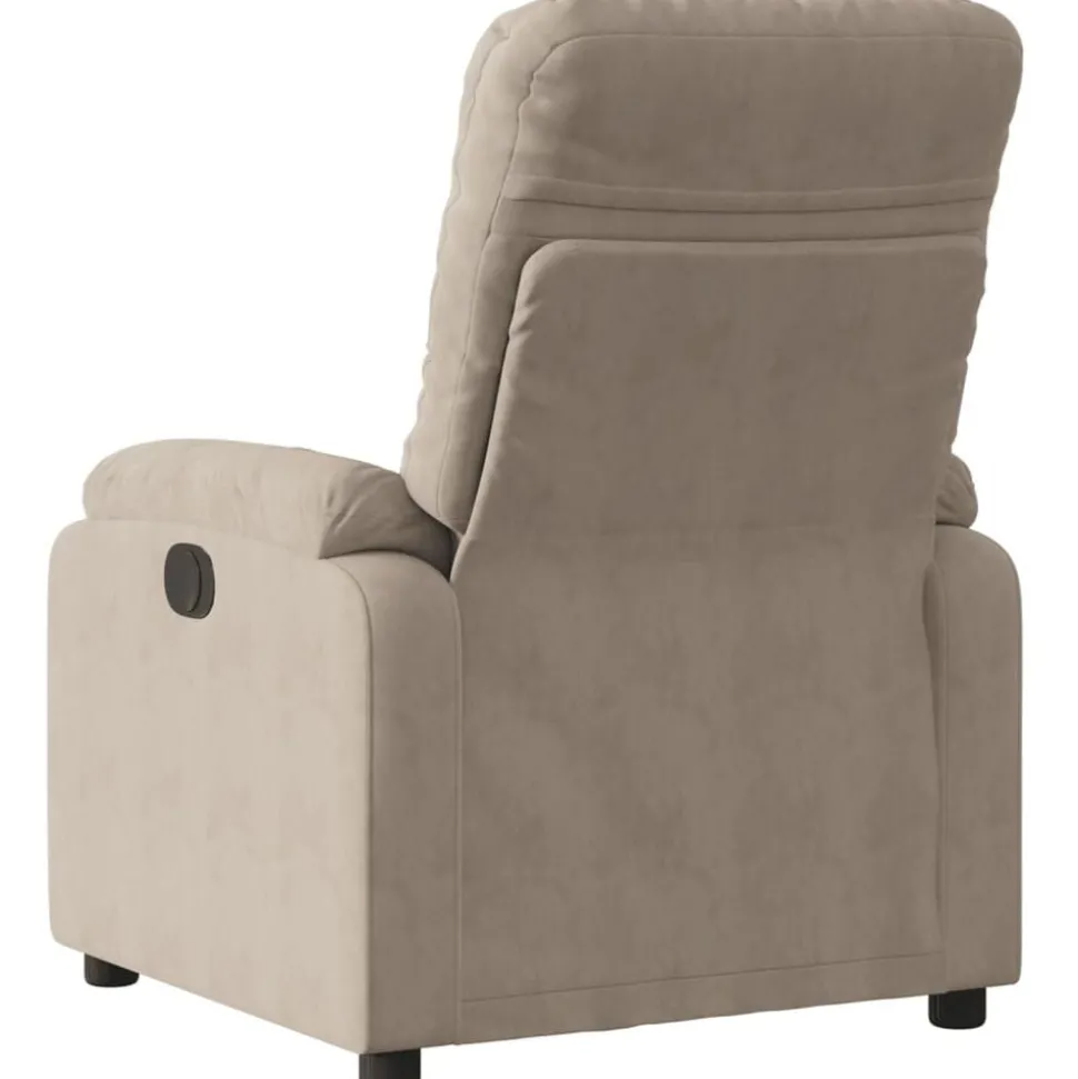 vidaXL Fauteuil verstelbaar microvezelstof taupe