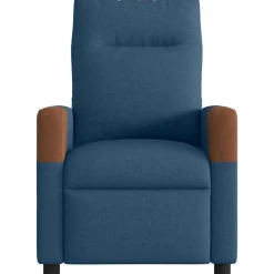 vidaXL Fauteuil verstelbaar stof blauw