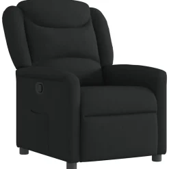 vidaXL Fauteuil verstelbaar stof zwart