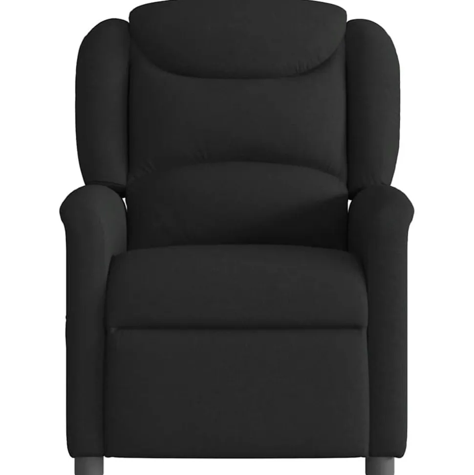 vidaXL Fauteuil verstelbaar stof zwart