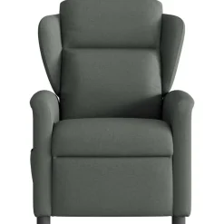 vidaXL Fauteuil verstelbaar stof donkergrijs