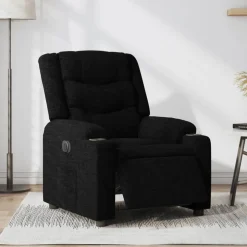 vidaXL Fauteuil verstelbaar elektrisch stof zwart