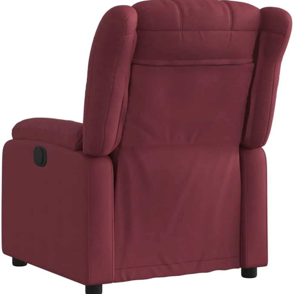 vidaXL Fauteuil verstelbaar stof wijnrood