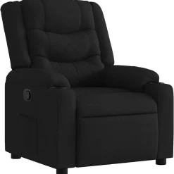 vidaXL Fauteuil verstelbaar stof zwart
