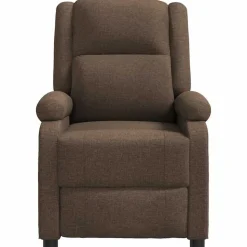 vidaXL Fauteuil verstelbaar stof bruin