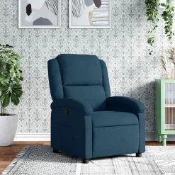 vidaXL Fauteuil verstelbaar fluweel blauw