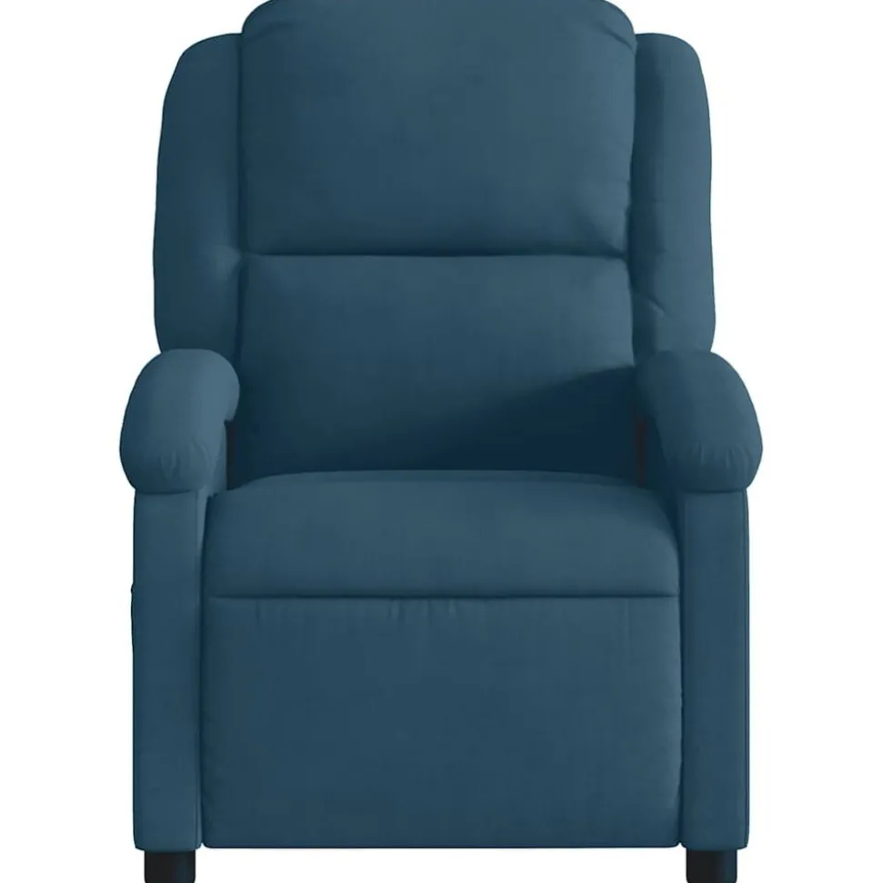 vidaXL Fauteuil verstelbaar fluweel blauw