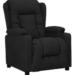 vidaXL Fauteuil verstelbaar stof zwart