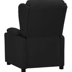 vidaXL Fauteuil verstelbaar stof zwart