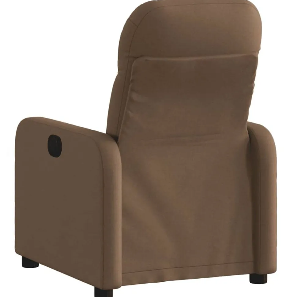 vidaXL Fauteuil verstelbaar stof bruin