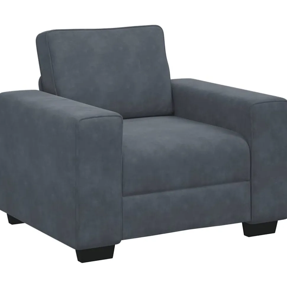vidaXL Fauteuil 100x77x82 cm fluweel donkergrijs