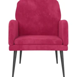 vidaXL Fauteuil 62x79x79 cm fluweel wijnrood