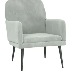 vidaXL Fauteuil 62x79x79 cm fluweel lichtgrijs