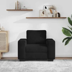 vidaXL Fauteuil 100x77x82 cm fluweel zwart