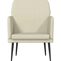 vidaXL Fauteuil 61x78x80 cm kunstleer crèmekleurig