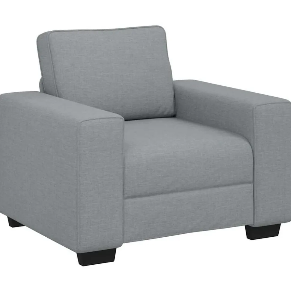 vidaXL Fauteuil 100x77x82 cm stof lichtgrijs