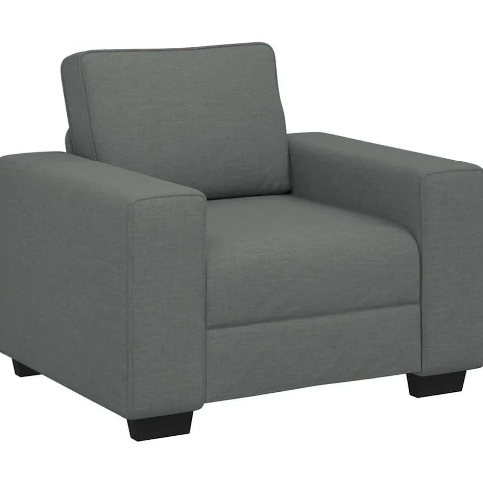 vidaXL Fauteuil 100x77x82 cm stof donkergrijs