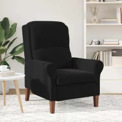vidaXL Fauteuil Zwart Fluweel