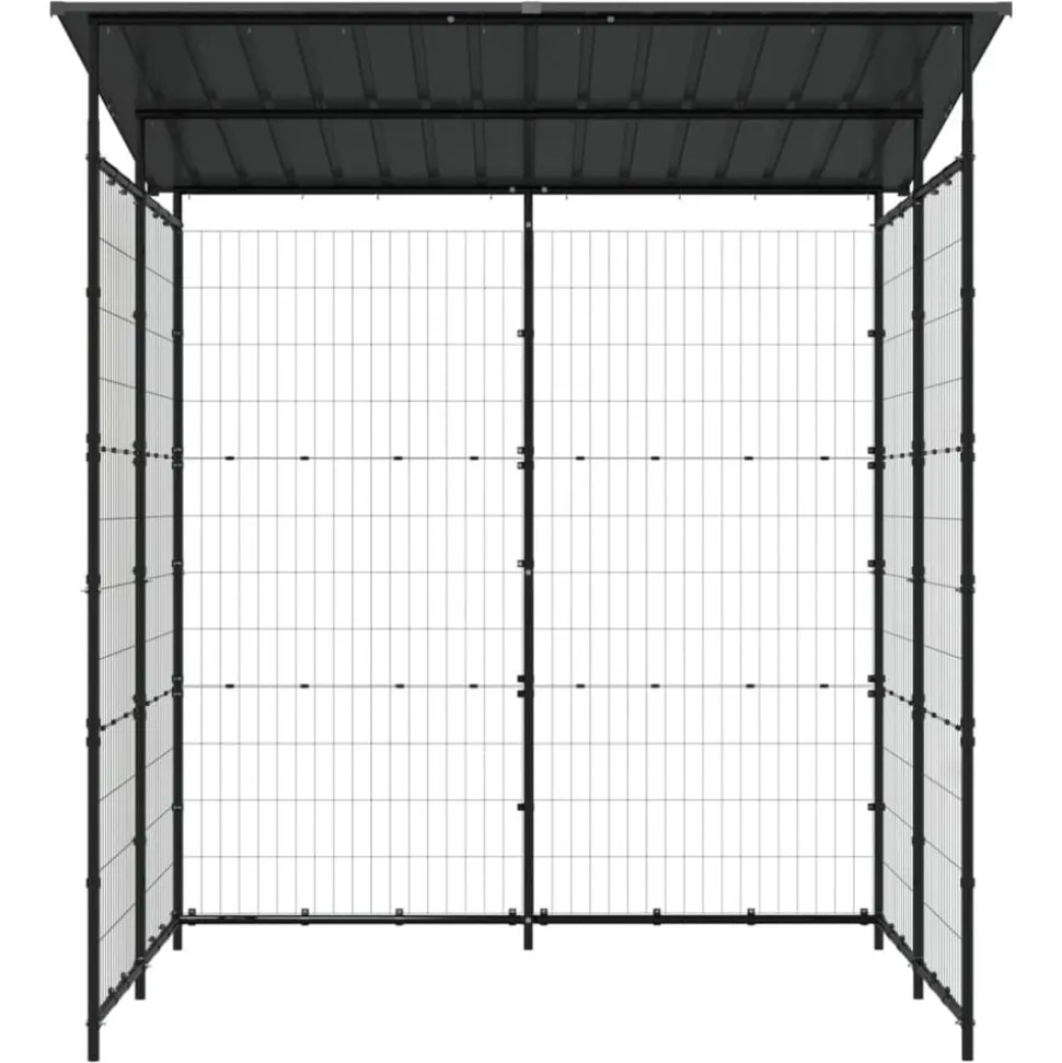 vidaXL Fietsenstalling 190x190x222 cm staal zwart