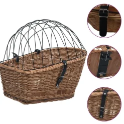 vidaXL Fietsmand voor bagagedrager 55x31x36 cm natuurlijk wilgen
