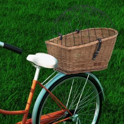 vidaXL Fietsmand voor bagagedrager 55x31x36 cm natuurlijk wilgen