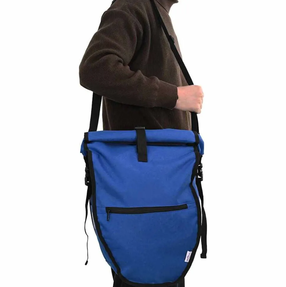 vidaXL Fietstas Blauw 32,5 x 17 x 57 cm Polyester